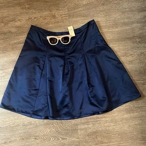 Ann Taylor Pink Satin Flared Mini Skirt NWT